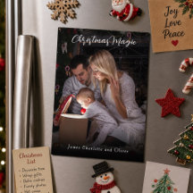 Calendrier de Noël Magie Photo Script Typographie