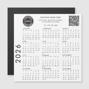 Carte Magnétique Calendrier d'entreprise 2024 avec logo des employé