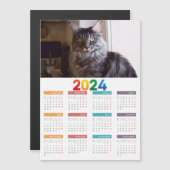 Carte Magnétique Calendrier des chats Maine Coon (Devant / Derrière)