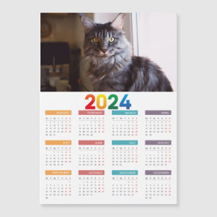 Carte Magnétique Calendrier des chats Maine Coon