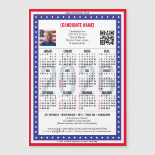 Carte Magnétique Calendrier des élections politiques patriotiques 2