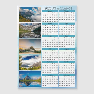 Carte Magnétique Calendrier en un coup d'œil du Glacier National Pa