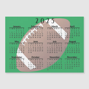 Carte magnétique Calendrier Football 2025