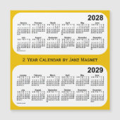 Carte Magnétique Calendrier Gold 2028-2029 par Janz (Devant)
