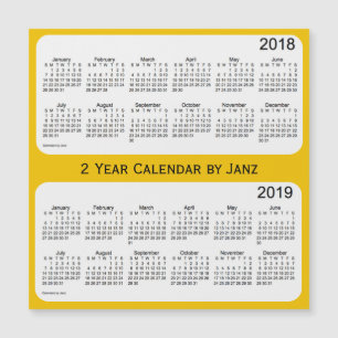 Carte Magnétique Calendrier Gold 2 année 2018-2019 par Janz