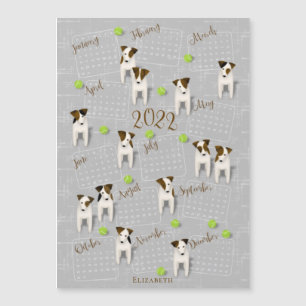 Carte Magnétique Calendrier Jack Russell Terriers amoureux de les c