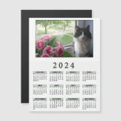 Carte Magnétique Calendrier magnétique 2024 avec Vos animaux (Devant / Derrière)
