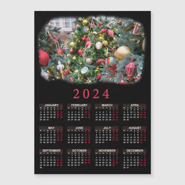 Carte Magnétique Calendrier magnétique 2024 avec votre photo de Noë