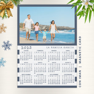 Carte Magnétique Calendrier magnétique 2025 en espagnol avec photo