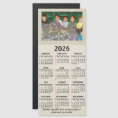 Carte Magnétique Calendrier magnétique 2026 avec votre photo et tex (Devant / Derrière)