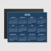 Carte Magnétique Calendrier magnétique 2026 bleu et blanc de la Mar (Devant / Derrière)