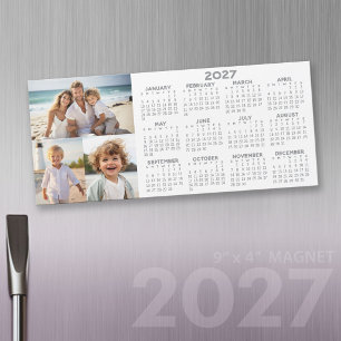 Carte Magnétique Calendrier magnétique 2027 avec 3 collages de phot