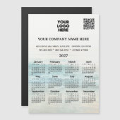 Carte Magnétique Calendrier magnétique 2027 avec code QR et nom de (Devant / Derrière)