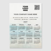 Carte Magnétique Calendrier magnétique 2027 avec code QR et nom de (Devant)