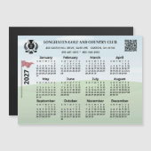 Carte Magnétique Calendrier magnétique 2027 Ligue de golf Logo Code (Devant / Derrière)