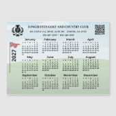 Carte Magnétique Calendrier magnétique 2027 Ligue de golf Logo Code (Devant)