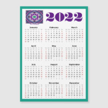 Calendrier magnétique 5x7 2022 avec Kente Kaleidos