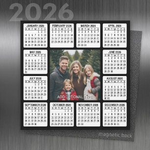 Carte Magnétique Calendrier magnétique Carré avec photo
