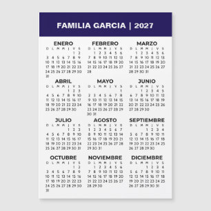Carte Magnétique Calendrier Magnétique de Famille Espagnol pour l'A
