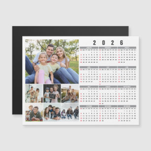 Carte Magnétique Calendrier magnétique de photos de famille pour le