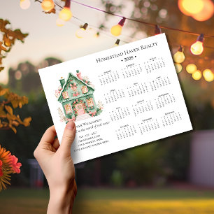 Carte Magnétique Calendrier magnétique immobilier 2025 de charme