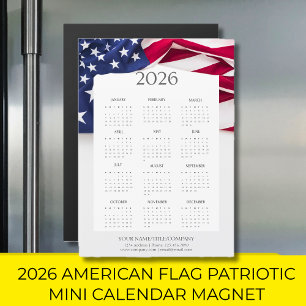 Carte Magnétique Calendrier magnétique miniature patriotique Drapea