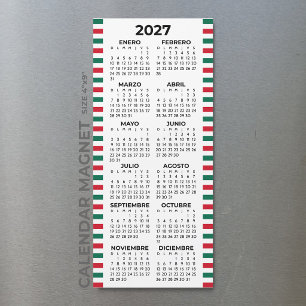 Carte Magnétique Calendrier Magnétique Minimaliste 2027 Espagnol Me