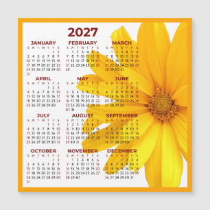 Carte Magnétique Calendrier Magnétique Minimaliste Simple Floral 20