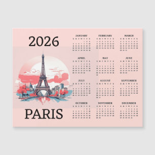 Carte Magnétique Calendrier magnétique Paris 2026