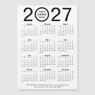 Carte Magnétique Calendrier Magnétique Personnalisé 2027 Avec Logo