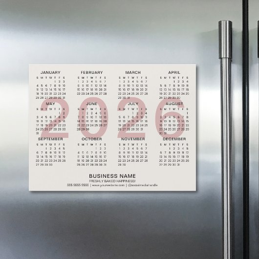 Carte Magnétique Calendrier magnétique personnalisé de l'entreprise