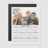 Carte Magnétique Calendrier magnétique photo personnalisé 2026 (Devant / Derrière)