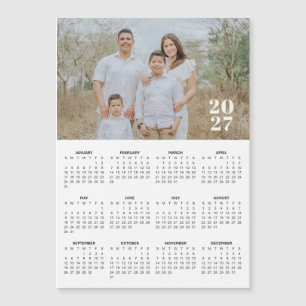 Carte Magnétique Calendrier magnétique photo personnalisé 2027