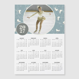 Carte Magnétique Calendrier magnétique photo personnalisé Patins à