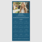 Carte Magnétique Calendrier magnétique professionnel 2025/Bleu (Devant)