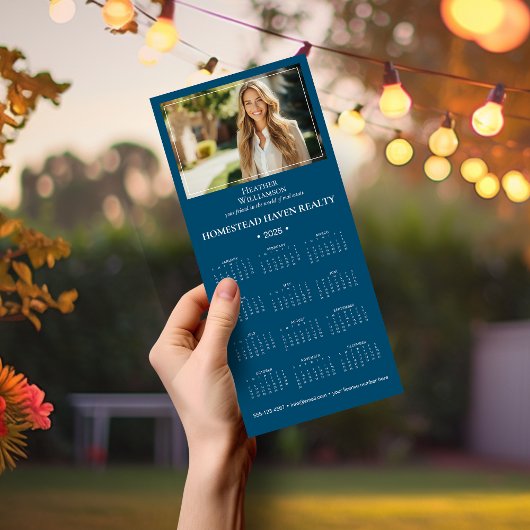 Carte Magnétique Calendrier magnétique professionnel 2025/Bleu