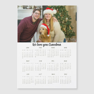Carte Magnétique Calendrier mignon photo personnalisée 