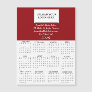 Carte Magnétique Calendrier mini Logo Entreprise 2026
