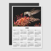 Carte Magnétique Calendrier mini magnétique 5x7" Hummingbird 2026 (Devant / Derrière)
