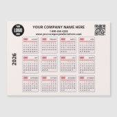 Carte Magnétique Calendrier mural d'entreprise (Devant)