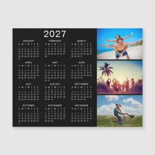 Carte Magnétique Calendrier personnalisé en collage de photos 2027