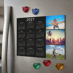 Carte Magnétique Calendrier personnalisé en collage de photos 2027 