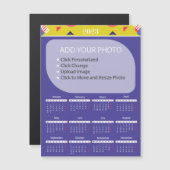 Carte Magnétique Calendrier photo (Devant / Derrière)