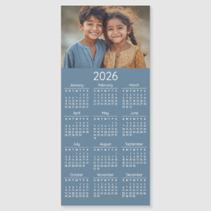Carte Magnétique Calendrier photo 2026 Enfants Portrait de famille