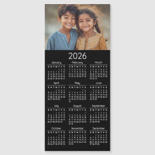 Carte Magnétique Calendrier photo 2026 Portrait de famille Enfants