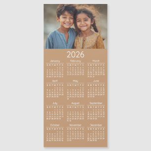 Carte Magnétique Calendrier photo 2026 Portrait de famille Enfants
