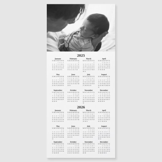 Carte Magnétique Calendrier photo de deux ans 2025-2026 (Devant)