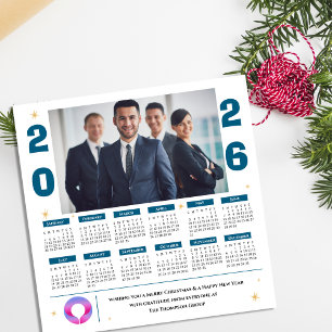 Carte Magnétique Calendrier photo de l'entreprise Logo de l'entrepr