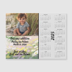 Carte Magnétique Calendrier photo famille 2025
