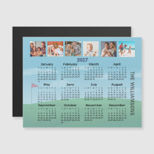 Carte Magnétique Calendrier photo magnétique 2027 thème golf